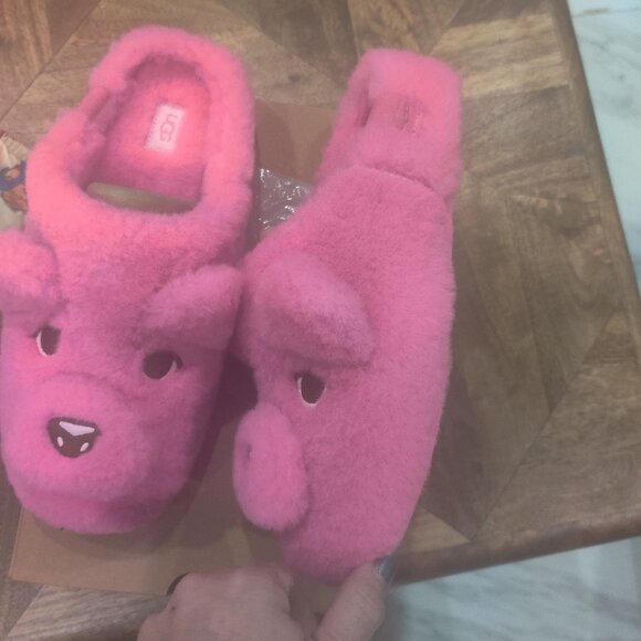 UGG shearling puppy slippers size 12 W 10 M New - Picture 4 of 5
